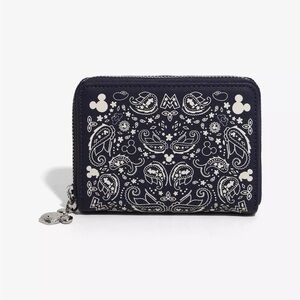 Disney Mickey Mouse Navy Blue Paisley Wallet